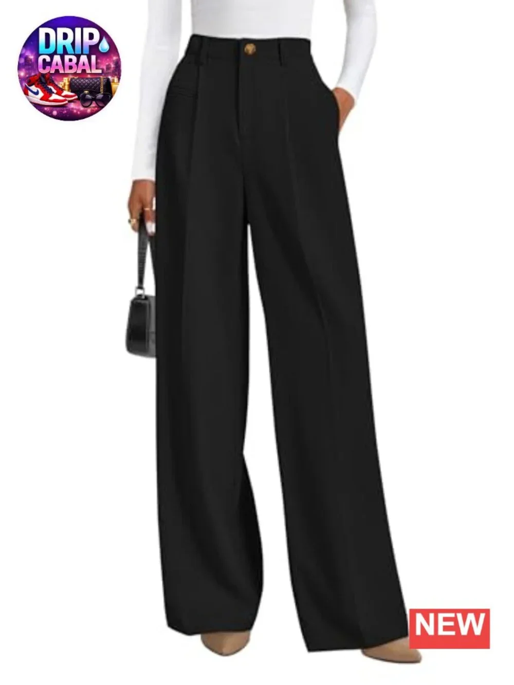 High Waisted Wide Leg Work Pants for Women Business Casual Office Trousers